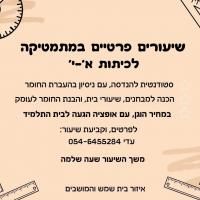 מורה פרטי ב עדי ק.