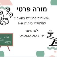מורה פרטי ב שי מ.
