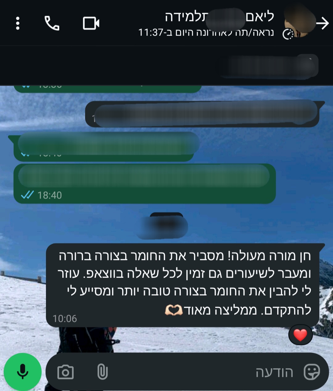 ביקורת מורה
