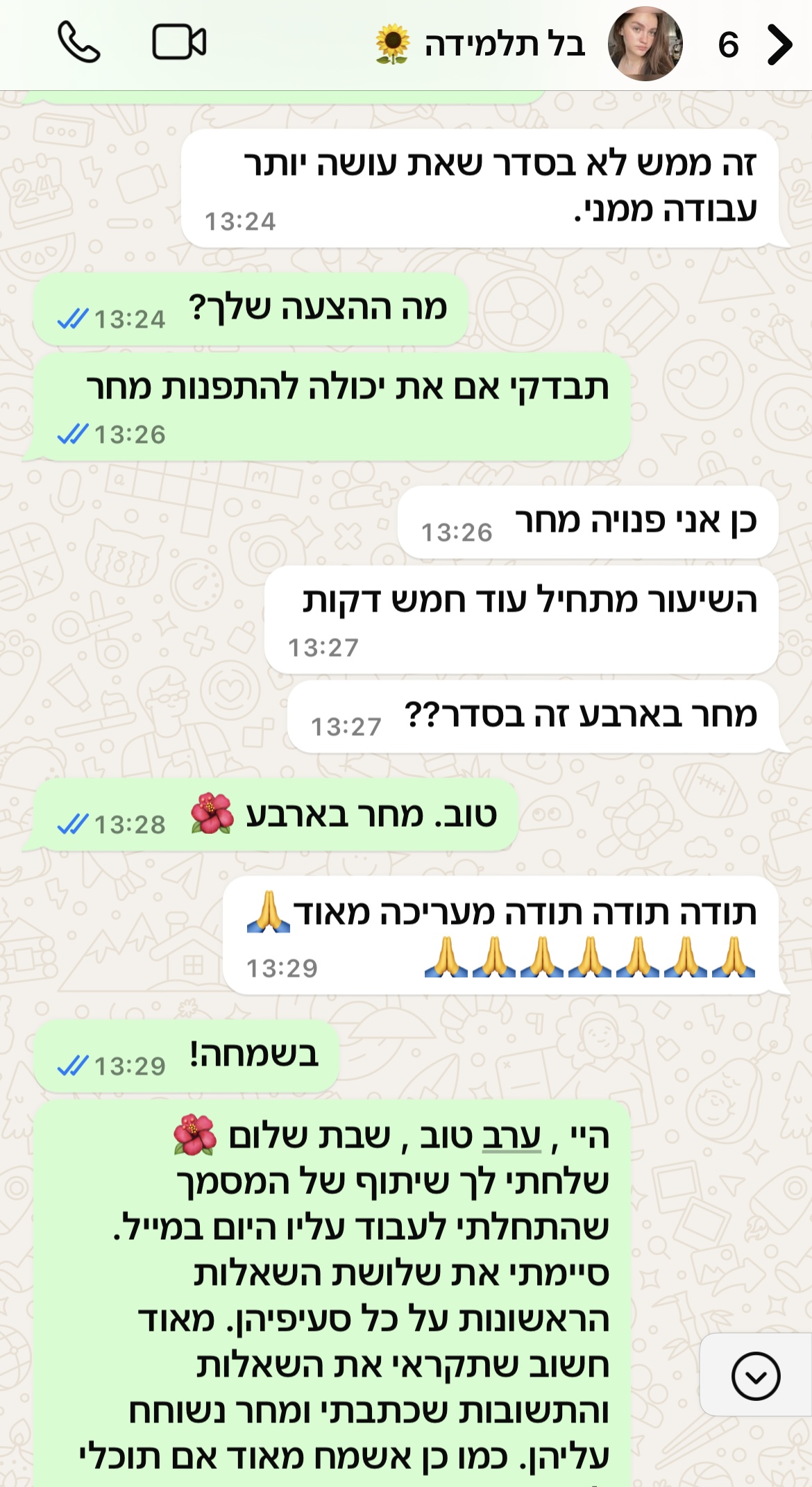ביקורת מורה
