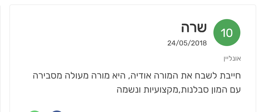 ביקורת מורה