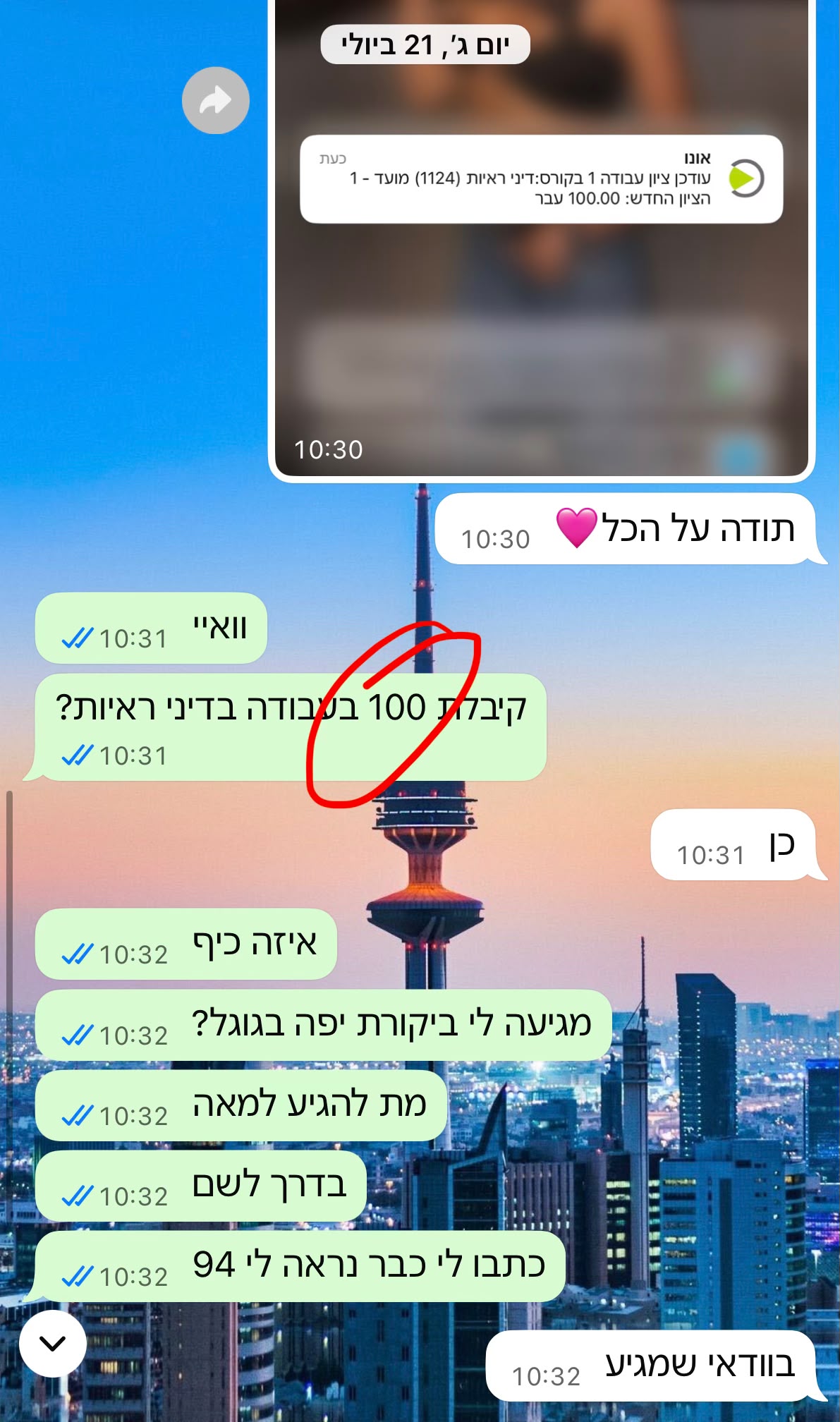 ביקורת מורה